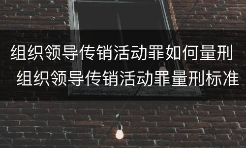 组织领导传销活动罪如何量刑 组织领导传销活动罪量刑标准 数额如何认定刑期