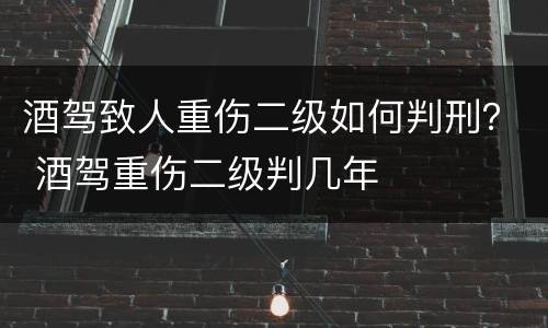酒驾致人重伤二级如何判刑？ 酒驾重伤二级判几年