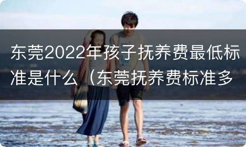 东莞2022年孩子抚养费最低标准是什么（东莞抚养费标准多少钱一个月）