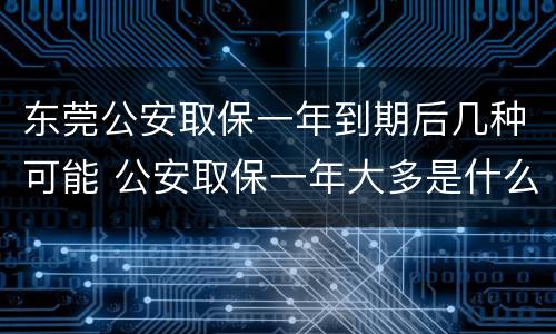 东莞公安取保一年到期后几种可能 公安取保一年大多是什么结果?