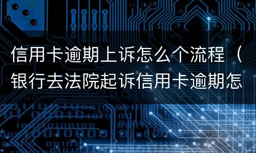 信用卡逾期上诉怎么个流程（银行去法院起诉信用卡逾期怎么办）