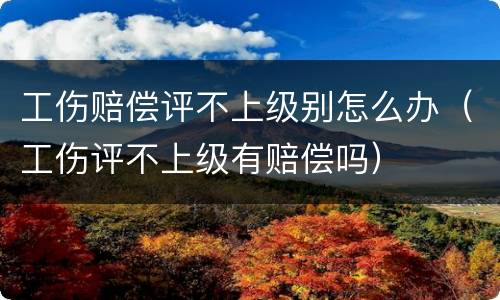 工伤赔偿评不上级别怎么办（工伤评不上级有赔偿吗）