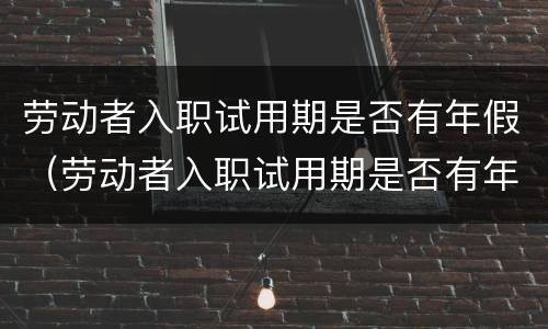 劳动者入职试用期是否有年假（劳动者入职试用期是否有年假工资）