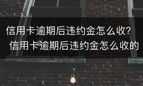 信用卡逾期后违约金怎么收？ 信用卡逾期后违约金怎么收的