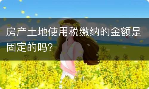 房产土地使用税缴纳的金额是固定的吗？