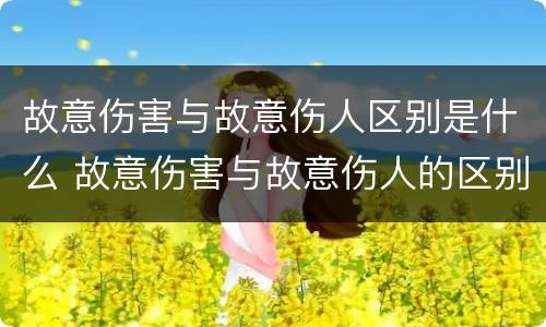 故意伤害与故意伤人区别是什么 故意伤害与故意伤人的区别