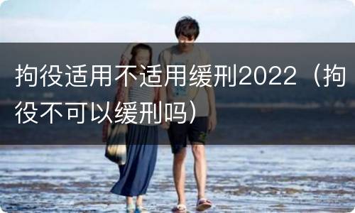 拘役适用不适用缓刑2022（拘役不可以缓刑吗）