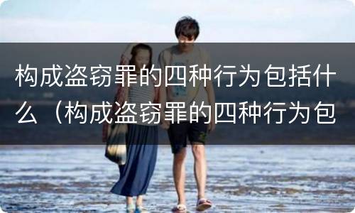 构成盗窃罪的四种行为包括什么（构成盗窃罪的四种行为包括什么内容）