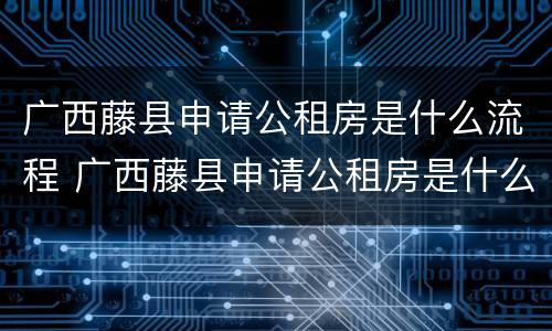 广西藤县申请公租房是什么流程 广西藤县申请公租房是什么流程啊
