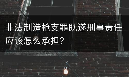 非法制造枪支罪既遂刑事责任应该怎么承担?