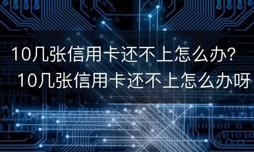 10几张信用卡还不上怎么办？ 10几张信用卡还不上怎么办呀