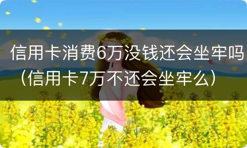 信用卡消费6万没钱还会坐牢吗（信用卡7万不还会坐牢么）