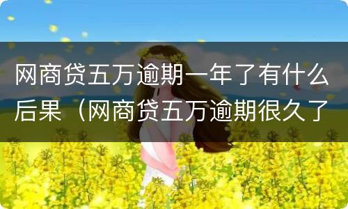 网商贷五万逾期一年了有什么后果（网商贷五万逾期很久了）