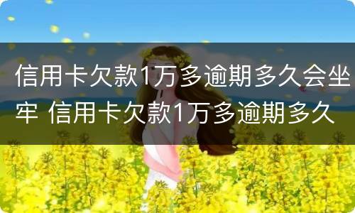 信用卡欠款1万多逾期多久会坐牢 信用卡欠款1万多逾期多久会坐牢呢