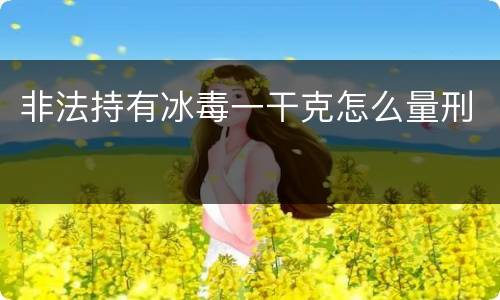 非法持有冰毒一干克怎么量刑