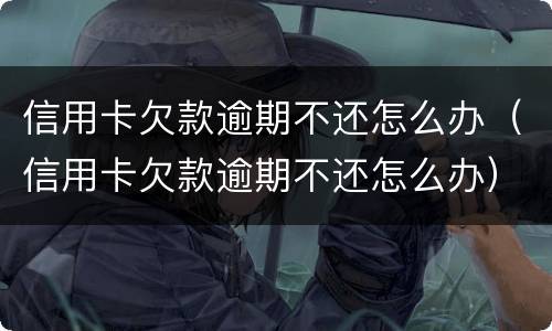 信用卡欠款逾期不还怎么办（信用卡欠款逾期不还怎么办）