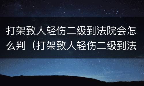打架致人轻伤二级到法院会怎么判（打架致人轻伤二级到法院会怎么判刑）