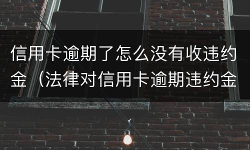 信用卡逾期了怎么没有收违约金（法律对信用卡逾期违约金的规定）
