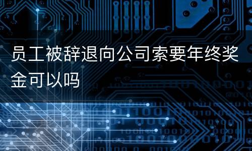 员工被辞退向公司索要年终奖金可以吗