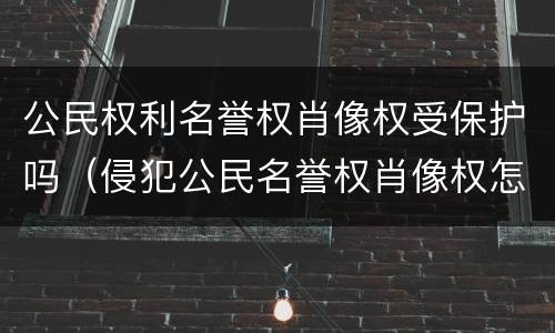 公民权利名誉权肖像权受保护吗（侵犯公民名誉权肖像权怎么办）