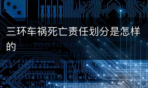 三环车祸死亡责任划分是怎样的