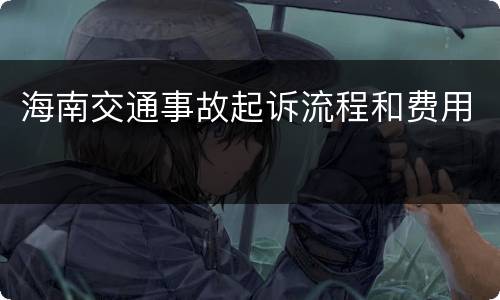 海南交通事故起诉流程和费用