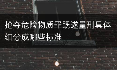 抢夺危险物质罪既遂量刑具体细分成哪些标准