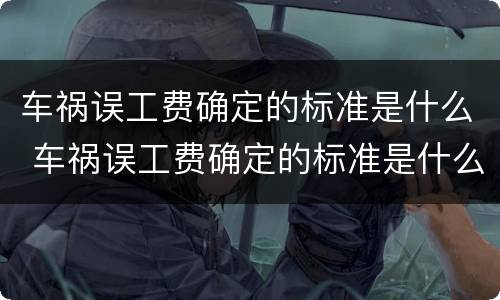 车祸误工费确定的标准是什么 车祸误工费确定的标准是什么呢