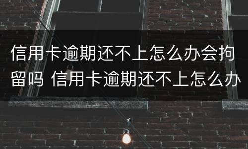信用卡逾期还不上怎么办会拘留吗 信用卡逾期还不上怎么办会拘留吗会坐牢吗