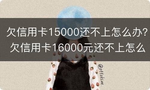 欠信用卡15000还不上怎么办？ 欠信用卡16000元还不上怎么办