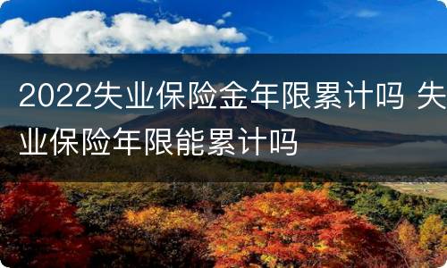 2022失业保险金年限累计吗 失业保险年限能累计吗