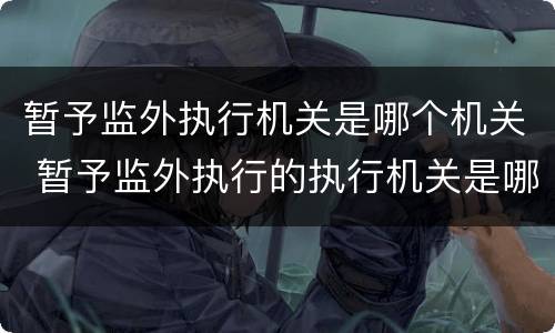 暂予监外执行机关是哪个机关 暂予监外执行的执行机关是哪里