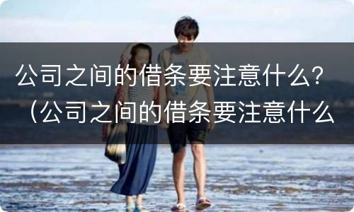 公司之间的借条要注意什么？（公司之间的借条要注意什么事项）