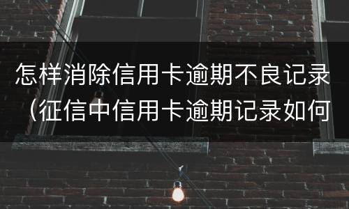 怎样消除信用卡逾期不良记录（征信中信用卡逾期记录如何消除）