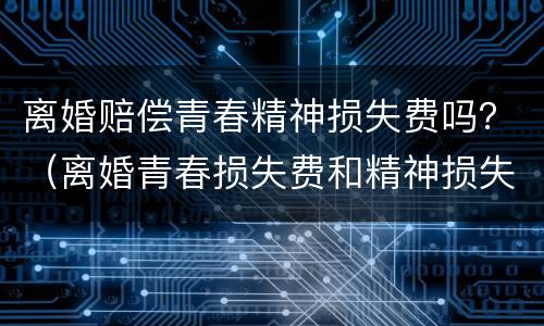 离婚赔偿青春精神损失费吗？（离婚青春损失费和精神损失费能拿多少）