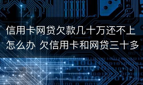 信用卡网贷欠款几十万还不上怎么办 欠信用卡和网贷三十多万还不上怎么办
