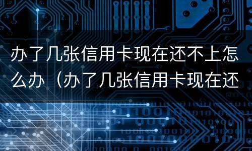 办了几张信用卡现在还不上怎么办（办了几张信用卡现在还不上怎么办呢）
