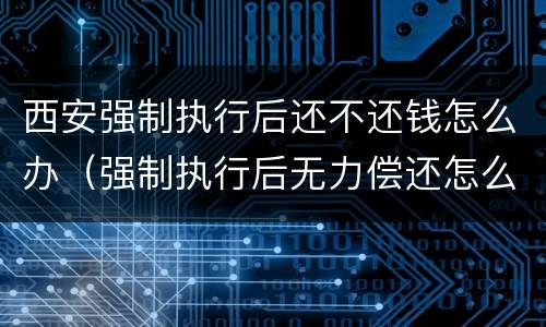 西安强制执行后还不还钱怎么办（强制执行后无力偿还怎么办）