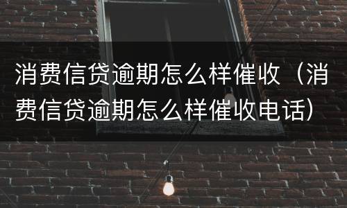消费信贷逾期怎么样催收（消费信贷逾期怎么样催收电话）