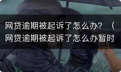 网贷逾期被起诉了怎么办？（网贷逾期被起诉了怎么办暂时无力尝还）