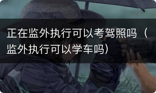 正在监外执行可以考驾照吗（监外执行可以学车吗）