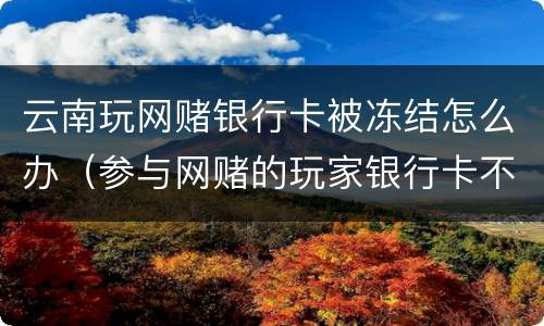 云南玩网赌银行卡被冻结怎么办（参与网赌的玩家银行卡不知不觉被冻结）
