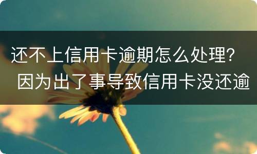 还不上信用卡逾期怎么处理？ 因为出了事导致信用卡没还逾期严重怎么办