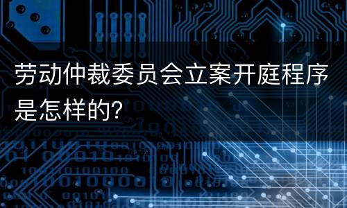 劳动仲裁委员会立案开庭程序是怎样的？