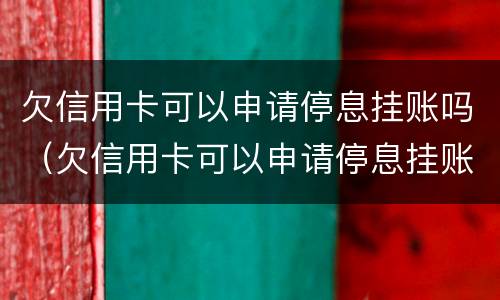 欠信用卡可以申请停息挂账吗（欠信用卡可以申请停息挂账吗）