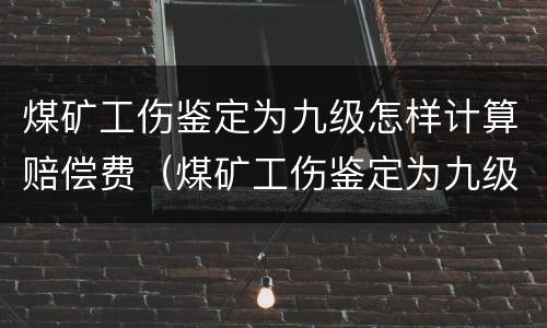 煤矿工伤鉴定为九级怎样计算赔偿费（煤矿工伤鉴定为九级怎样计算赔偿费呢）