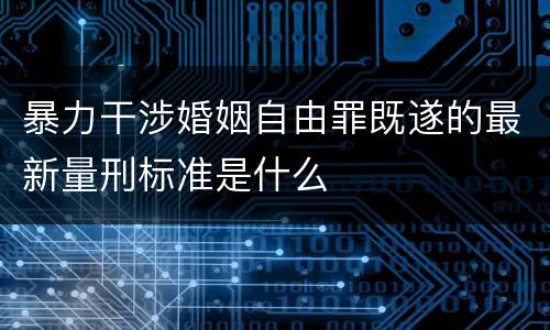 暴力干涉婚姻自由罪既遂的最新量刑标准是什么