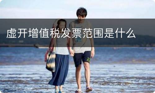 虚开增值税发票范围是什么