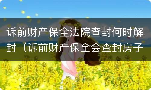 诉前财产保全法院查封何时解封（诉前财产保全会查封房子吗）