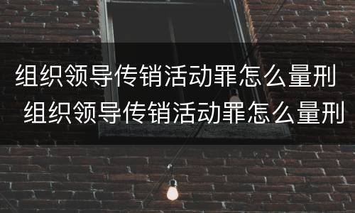 组织领导传销活动罪怎么量刑 组织领导传销活动罪怎么量刑的
